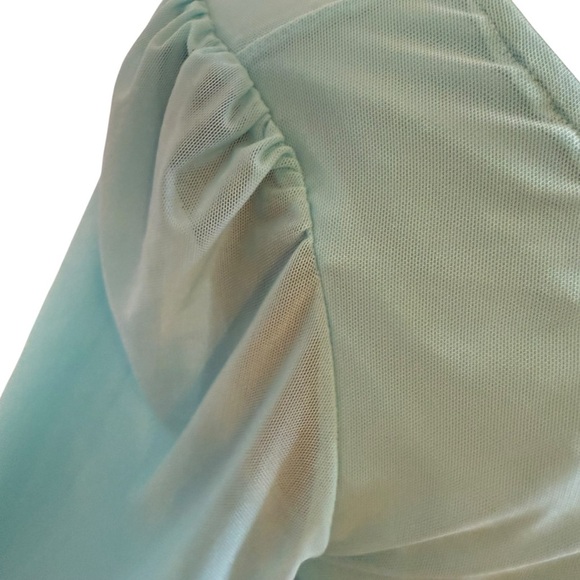 ANRABESS Asymmetrical Blue One-Shoulder Ruched Bodycon Mini Dress - Picture 6 of 12